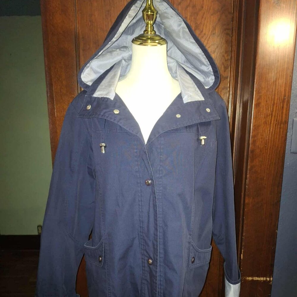 Mackintosh Navy Blue Jacket with Hood
